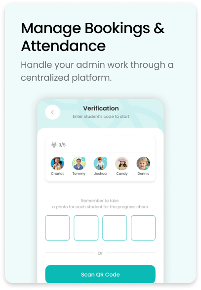 Manage Bookings & Attendance